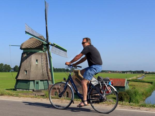 cyclist with windmill